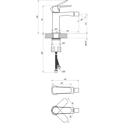 Ravak X070475 - Bidetarmatur LIFE, blank krom