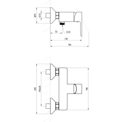 Ravak X070492 - Brusebatteri SOLAR sort