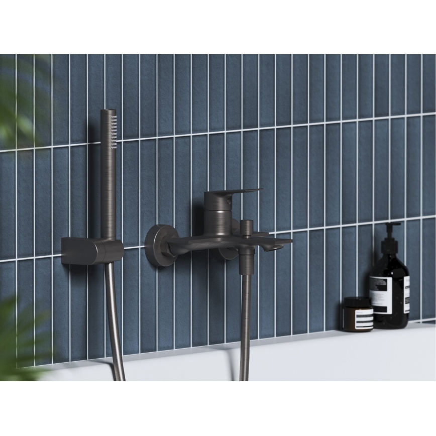 Ravak X070654 - PLAN badekararmatur, børstet grafit