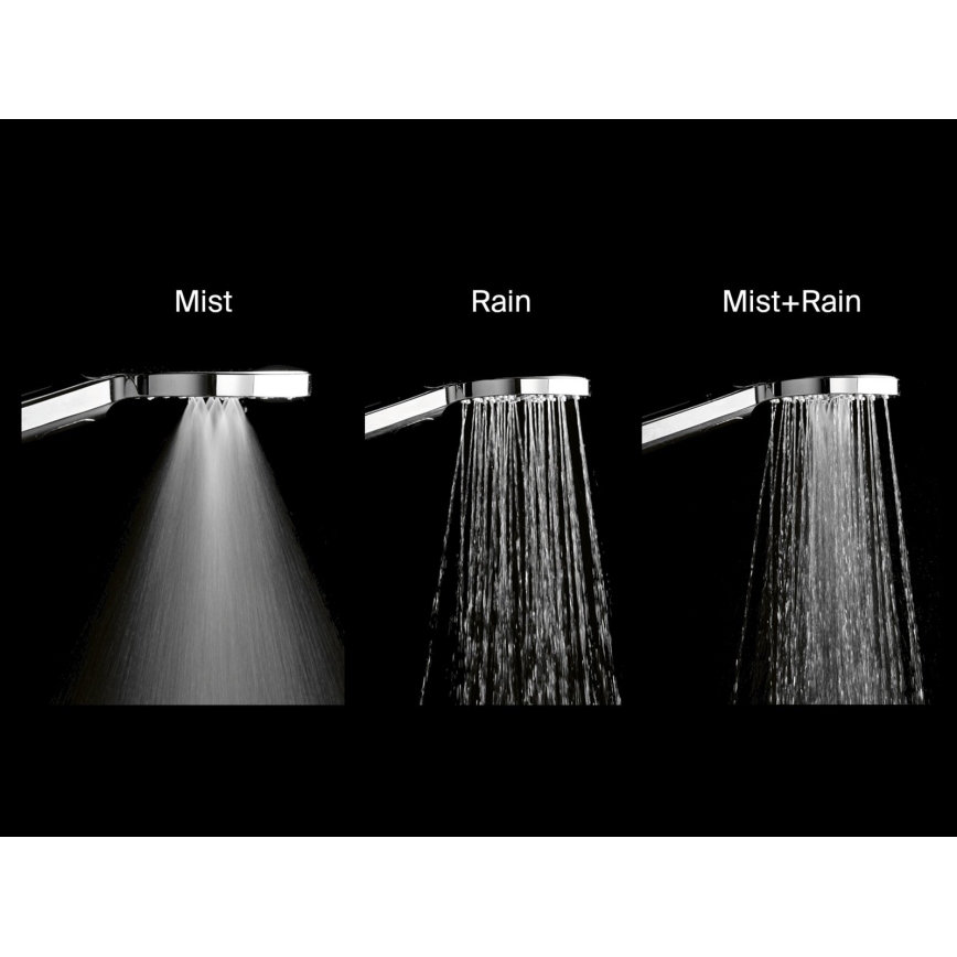 Ravak X07P233 - Håndbruser med FLAT-trykknap, blank krom