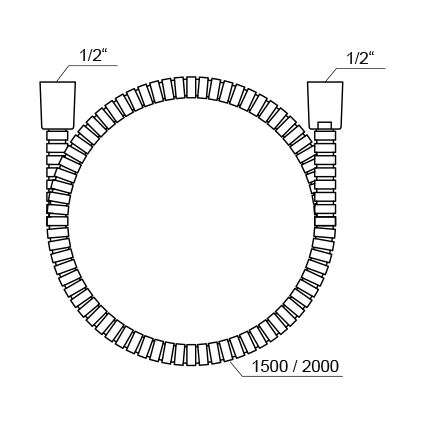 Ravak X07P341 - Bruseslange 200 cm poleret krom