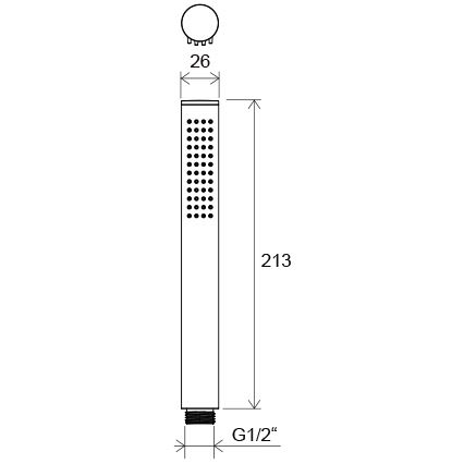 Ravak X07P573 - AIR håndbruser i sort