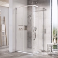 Ravak X1LM70C00Z1 - BLIX SLIM 90x90 cm, 4-delt hjørnebrusekabine, blank krom