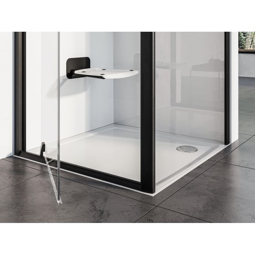 Ravak XA034411010 - Kvadratisk brusekar PERSEUS 80x80 cm hvid