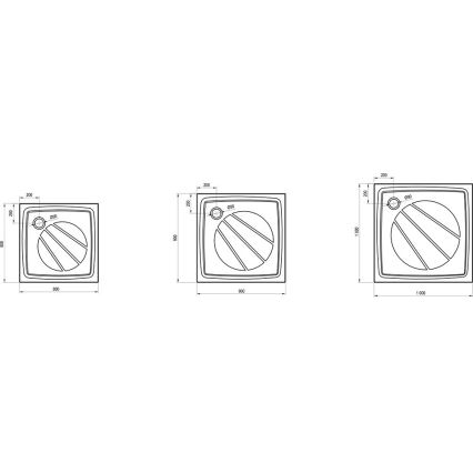 Ravak XA037701010 - kvadratisk brusebund PERSEUS 90x90 cm hvid