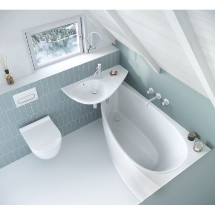 Ravak XJ1P1100000 - Væghængt håndvask AVOCADO 85 x 45 cm støbt marmor/hvid