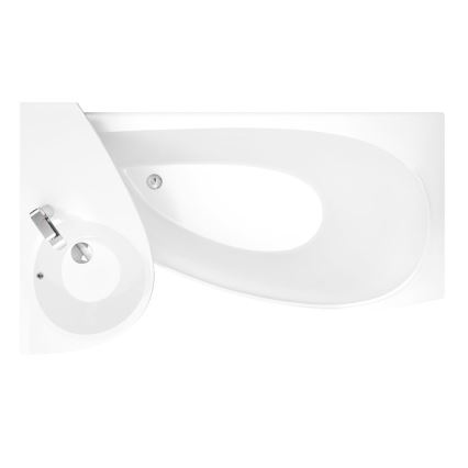 Ravak XJ1P1100000 - Væghængt håndvask AVOCADO 85 x 45 cm støbt marmor/hvid