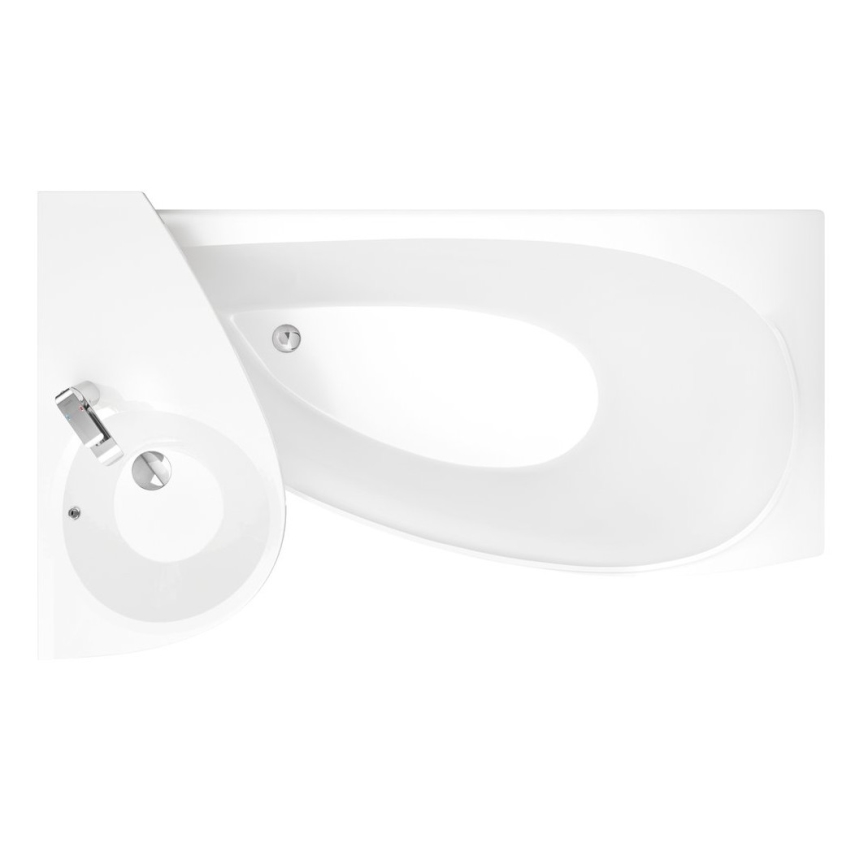 Ravak XJ1P1100000 - Væghængt håndvask AVOCADO 85 x 45 cm støbt marmor/hvid