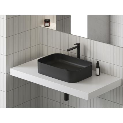 Ravak XJX0D155001 - Håndvask til bordplade CERAMIC SLIM 55x37 cm keramik/sort