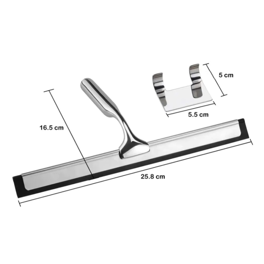 REA-70000 - Vinduesskraber til glas med holder i blank krom