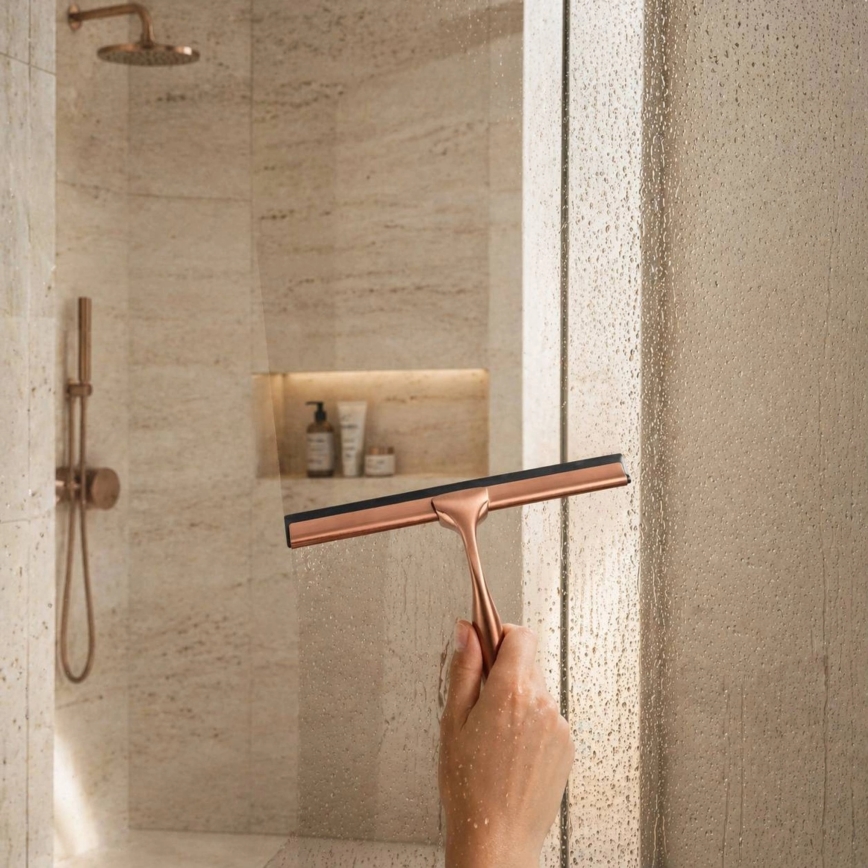 REA-72065 - Glas-skraber med holder i børstet kobber