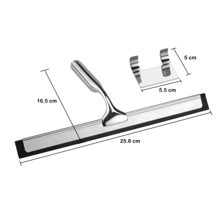 REA-72065 - Glas-skraber med holder i børstet kobber