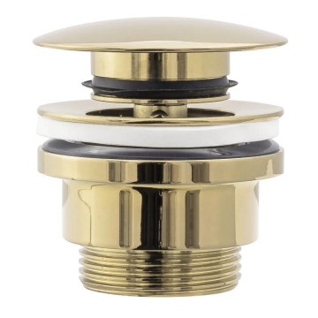 REA-A2360 - Bundventil CLICK-CLACK Ø 6,4 cm, guldfarvet