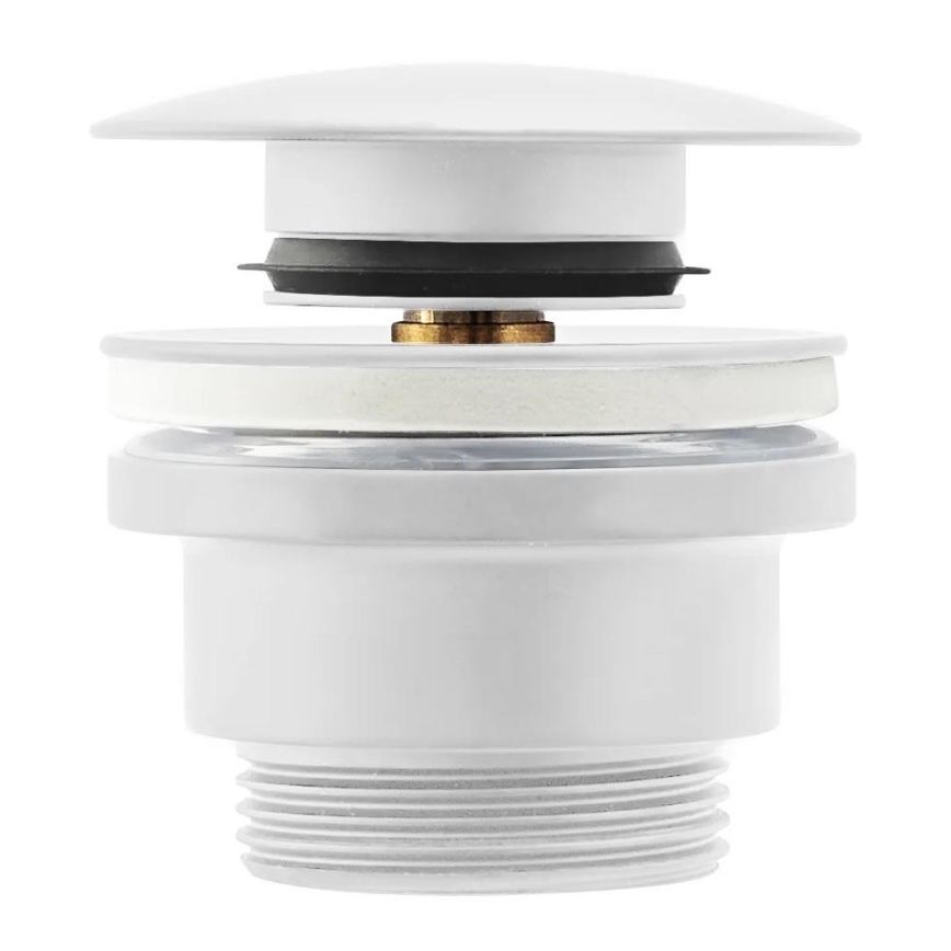 REA-A2361 - Bundventil til håndvask CLICK-CLACK Ø 6,4 cm mat hvid