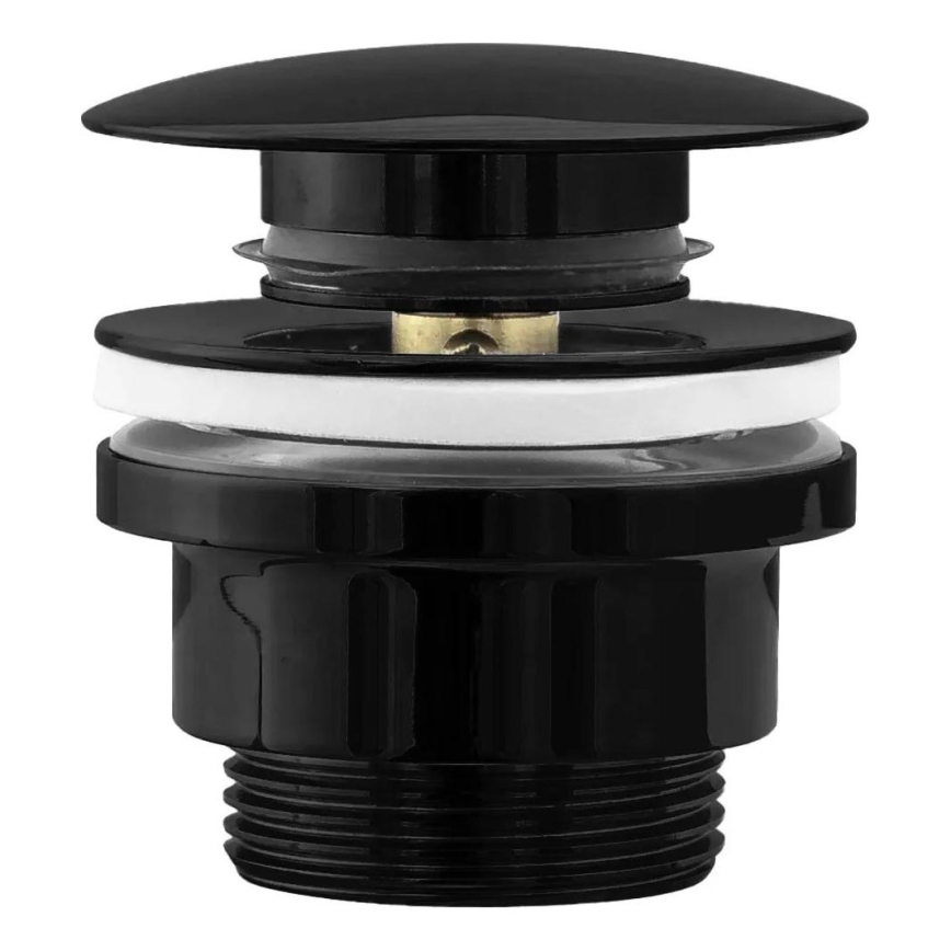 REA-A4100 - CLICK-CLACK bundventil til håndvask, Ø 6,4 cm, højglans sort