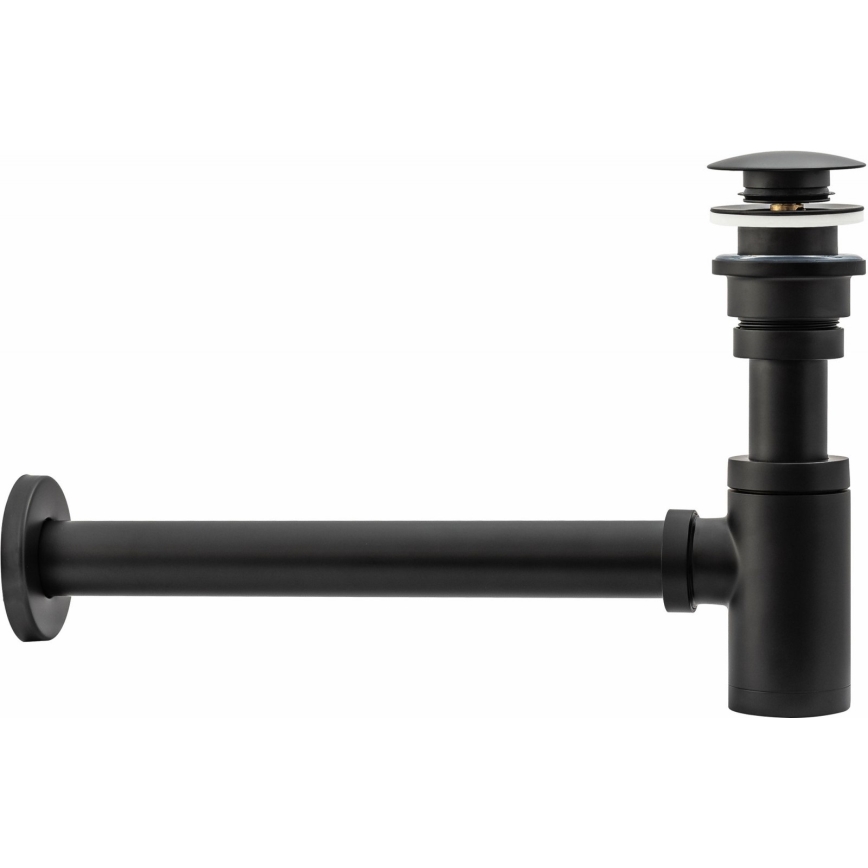 REA-A5215 - Sifon til håndvask med CLICK-CLACK bundventil Ø 6,4 cm mat sort