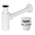 REA-A6952 - Vaskesifon med CLICK-CLACK bundventil Ø 6,4 cm hvid