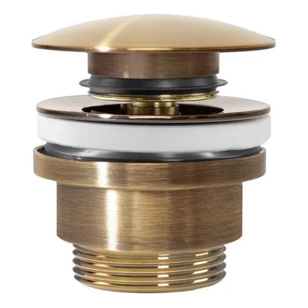 REA-A8110 - CLICK-CLACK bundventil til håndvask Ø 6,4 cm, guldfarvet