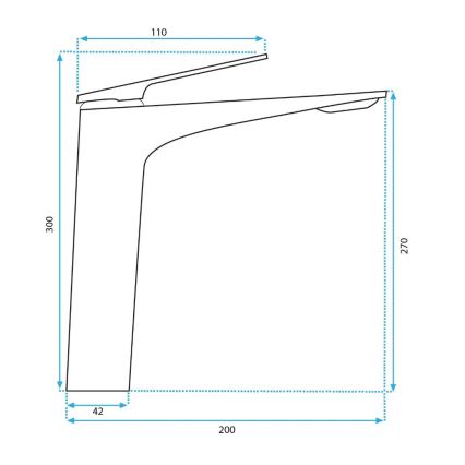 REA-B0493 - Blandingsbatteri til håndvask AVALON 30 cm i børstet kobber