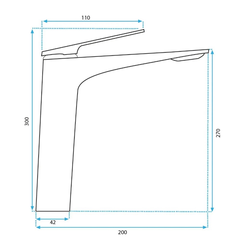 REA-B0493 - Håndvaskarmatur AVALON 30 cm i børstet kobber
