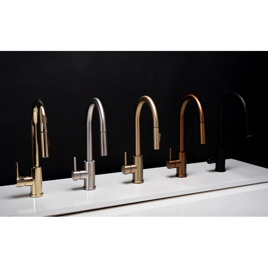 REA-B0669 - Køkkenarmatur med udtrækbar bruser FRESH 39,5 cm guld