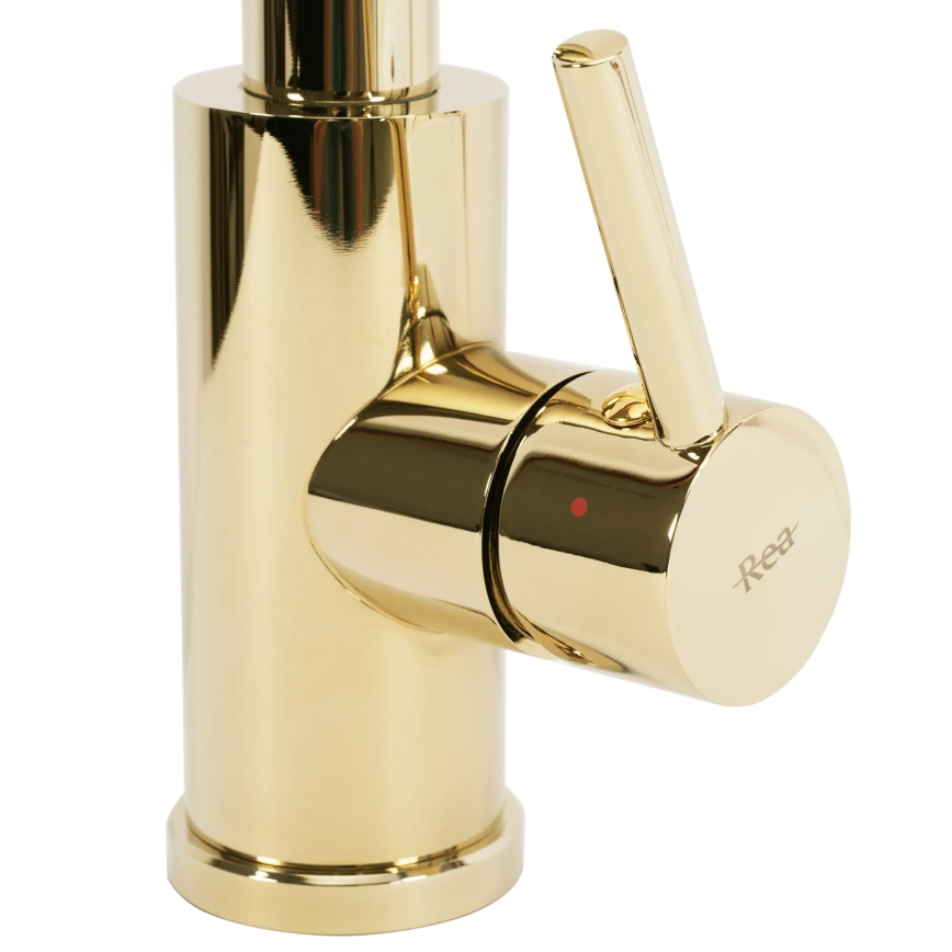 REA-B0669 - Køkkenarmatur med udtrækbar bruser FRESH 39,5 cm guld