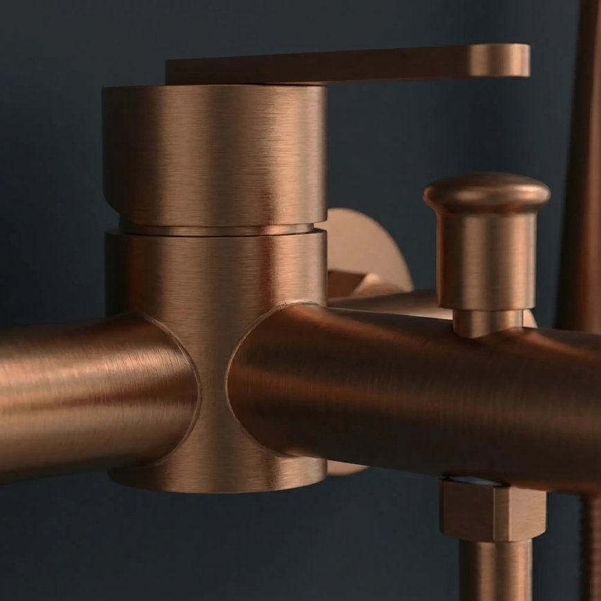 REA-B0973 - Badekarsæt med ONTARIO-armatur, børstet kobber