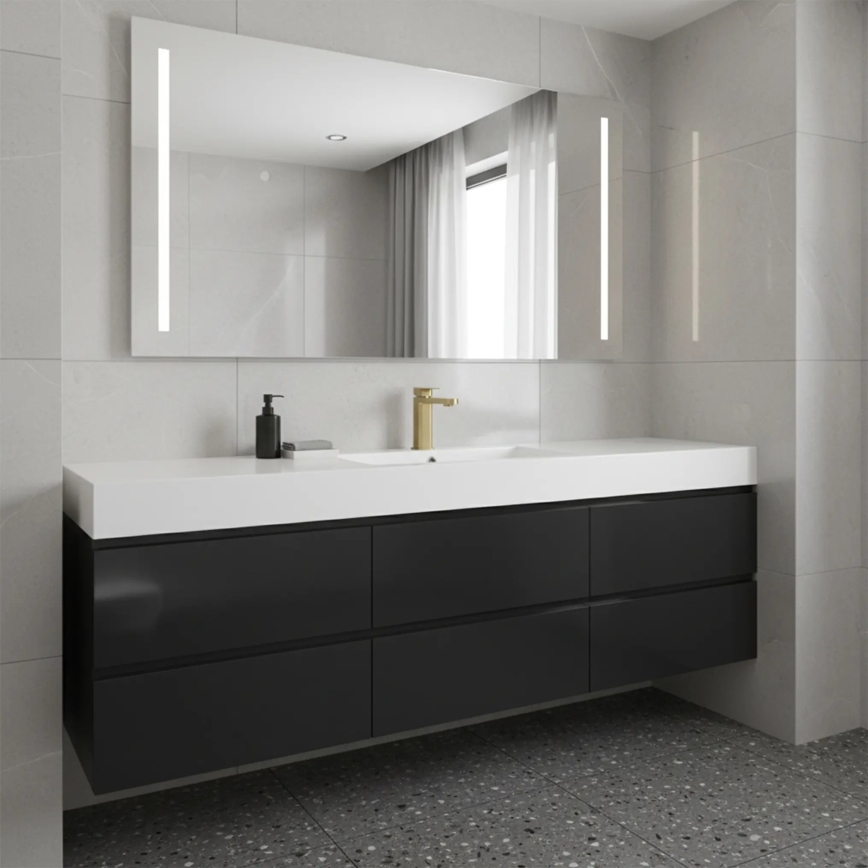 REA-B0976 - Håndvaskarmatur ARLO 17 cm i børstet guld