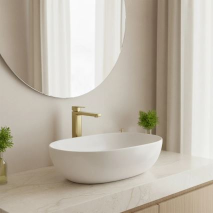 REA-B0977 - Håndvaskarmatur ARLO 30 cm børstet guld