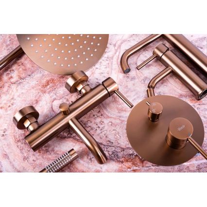 REA-B1112 - Vaskarmatur LUNGO 16,5 cm, børstet kobber