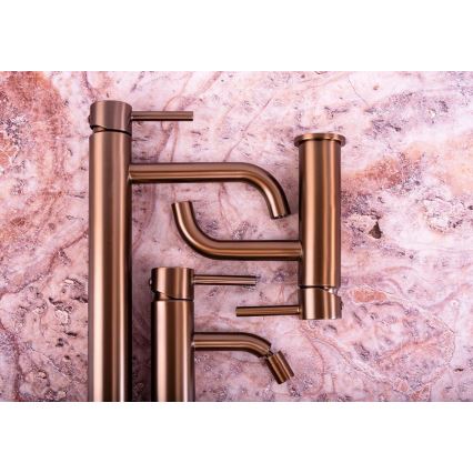 REA-B1112 - Vaskarmatur LUNGO 16,5 cm, børstet kobber