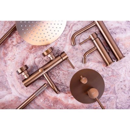 REA-B1112 - Vaskarmatur LUNGO 16,5 cm, børstet kobber