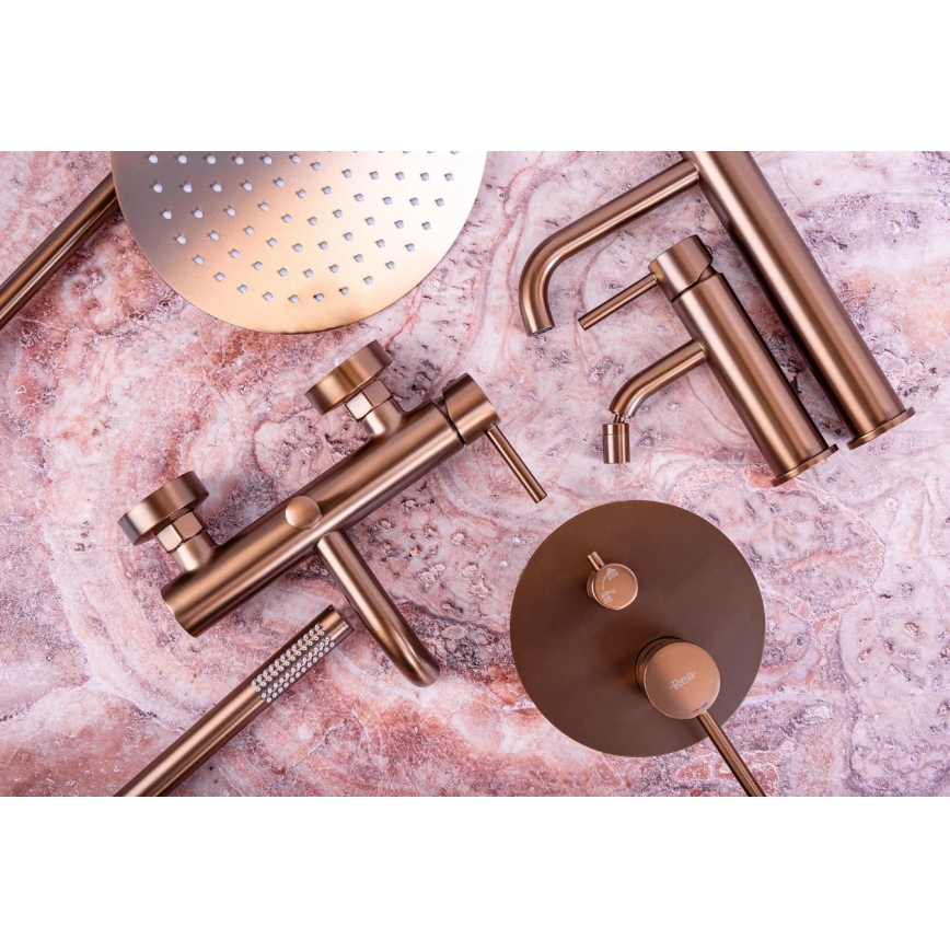 REA-B1112 - Vaskarmatur LUNGO 16,5 cm, børstet kobber