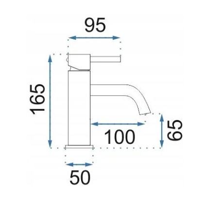 REA-B1112 - Vaskarmatur LUNGO 16,5 cm, børstet kobber