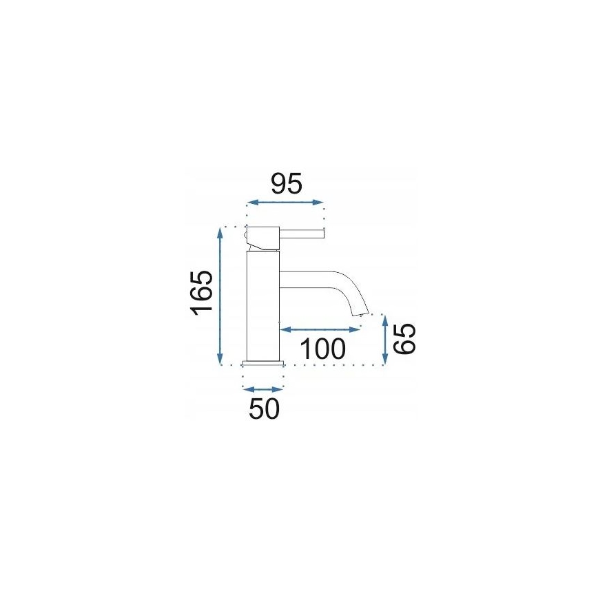 REA-B1112 - Vaskarmatur LUNGO 16,5 cm, børstet kobber
