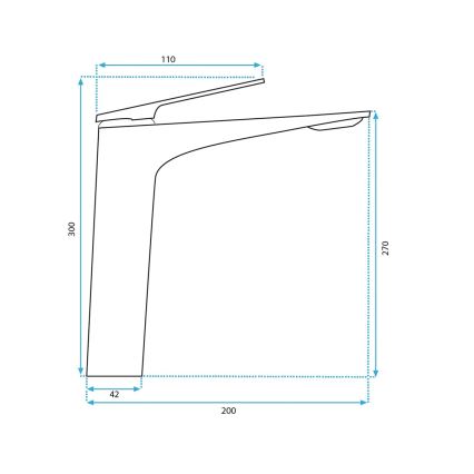 REA-B1126 - Håndvaskarmatur AVALON 30 cm sort
