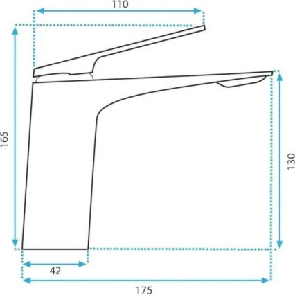 REA-B1178 - Håndvaskarmatur AVALON 16,5 cm, poleret krom