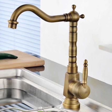 REA-B2150 - BONA håndvaskarmatur, 28,5 cm, børstet guld