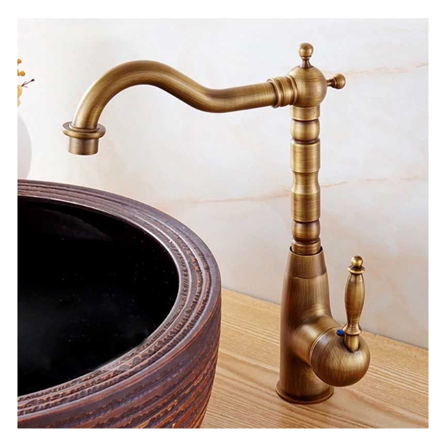 REA-B2150 - BONA håndvaskarmatur, 28,5 cm, børstet guld