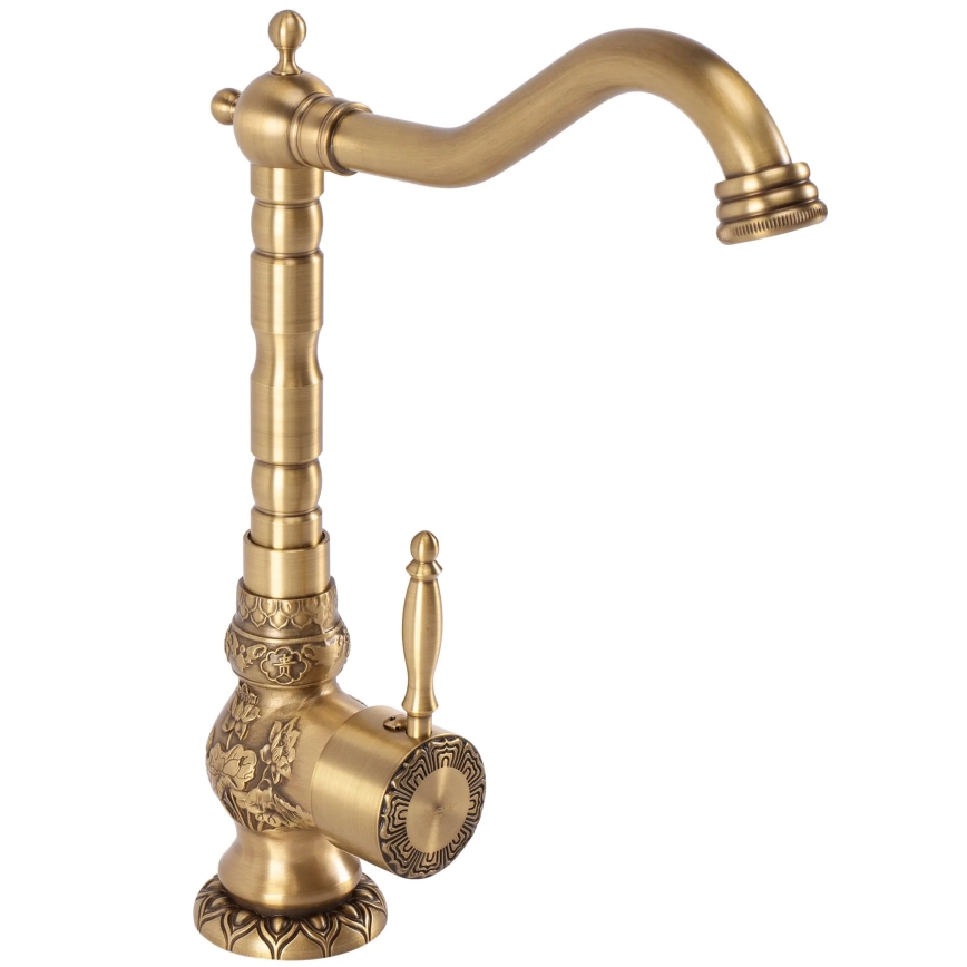 REA-B2500 - Håndvaskarmatur VENICE RETRO 32 cm børstet guld
