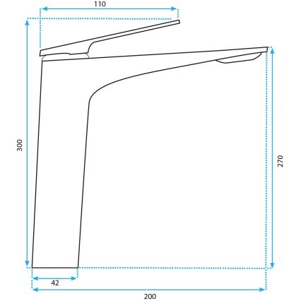 REA-B2704 - Håndvaskarmatur AVALON 30 cm titan