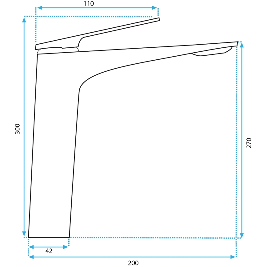 REA-B2704 - Håndvaskarmatur AVALON 30 cm titan