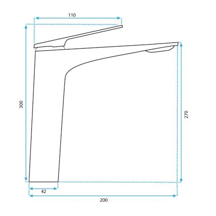 REA-B2705 - Håndvaskarmatur AVALON 30 cm, børstet guld
