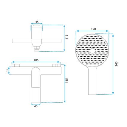 REA-B2707 - Badekarsæt AVALON i børstet guld