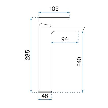 REA-B3006 - Håndvaskarmatur ARGUS 28,5 cm børstet kobber