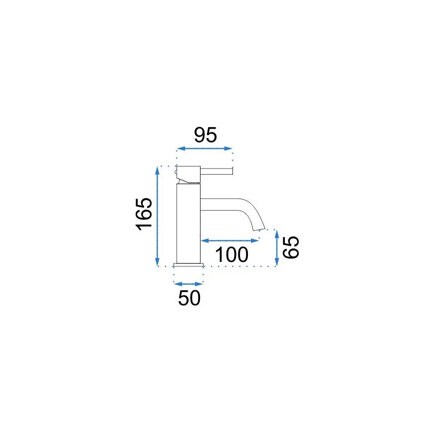 REA-B4102 - Vaskebatteri LUNGO 16,5 cm sort