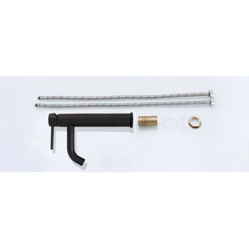 REA-B4103 - Håndvaskarmatur LUNGO 28 cm sort