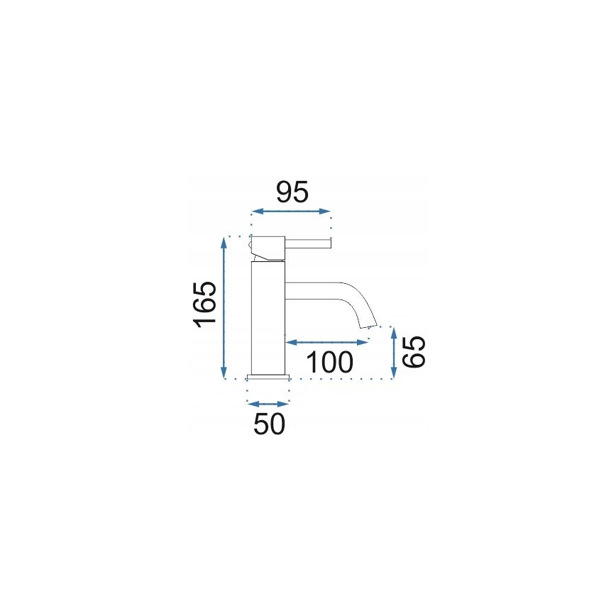 REA-B4527 - LUNGO håndvaskarmatur 16,5 cm, børstet guld