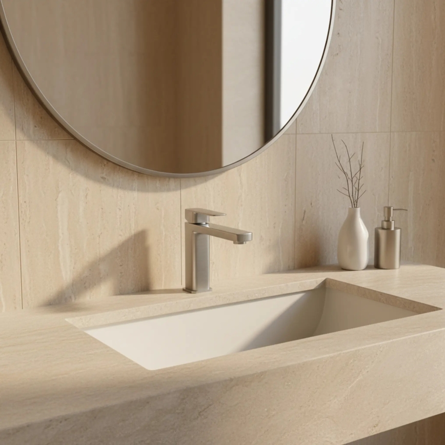 REA-B4589 - Håndvaskarmatur ARLO 17 cm nikkel