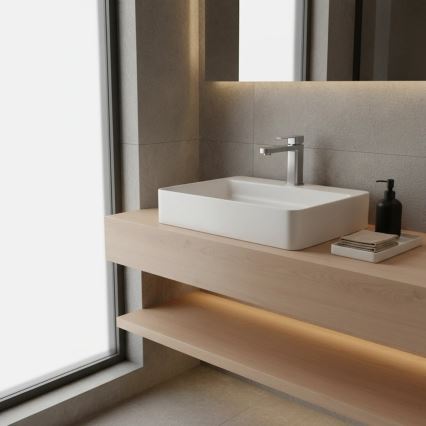 REA-B4589 - Håndvaskarmatur ARLO 17 cm nikkel